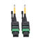 la fibra 12 che tira il tipo toppa femminile della fibra del singolo modo APC di MPO MTP cabla per QSFP 40/100 GB 