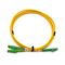 PVC a fibra ottica giallo del connettore MP DX del cappuccio del metallo del cavo di toppa di Outjacket E2000 APC dell'interno