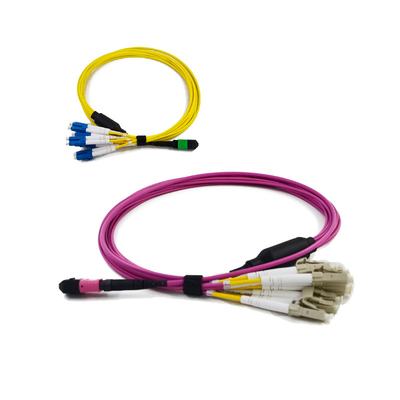 Cavo basso compatto MTP/MPO di PDL MPO MTP - il LC smazza fuori la fibra Jumper Cables di QSFP