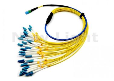 MPO - l'incrocio di LC 1M ha collegato 24 cavi a fibre ottiche del singolo modo del centro con la lunghezza facoltativa