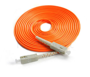 Sc/PC - materiale semplice a fibra ottica del PVC del cavo arancione 50/125 di singolo modo del cavo di toppa PC/dello Sc