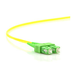 Sc APC con il cavo di salto di singolo modo 2,0 di fibra ottica liberi del cavo di toppa di logo della clip