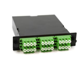 24 cavi di toppa del polacco del PC dell'adattatore OM5 di LC di verde del modulo del cavo MTP Casstte della fibra 0.9mm
