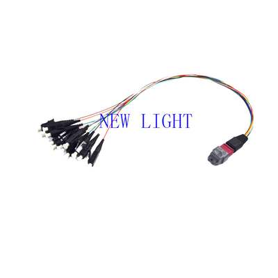 comprare Diametro basso del PVC 3.0mm di perdita di inserzione degli assemblaggi cavi di Data Center MPO OM3 online manufacture
