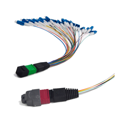 comprare duplex misto 10G OM3 OM4 del cavo di toppa del giro MPO MTP di 3.0mm LSZH online manufacture