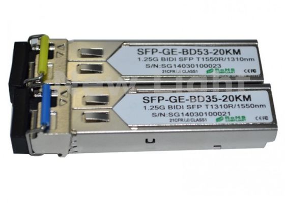 comprare 1.25Gbps 20km Single Mode SFP Transceiver con monitoraggio diagnostico digitale per reti in fibra ottica online manufacture