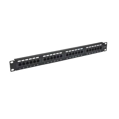 comprare Panel di patch RJ45 a 24 porte protetto da metallo RoHS/UL/CE certificato per Ethernet Cat5e/Cat6/Cat6a/Cat7 online manufacture