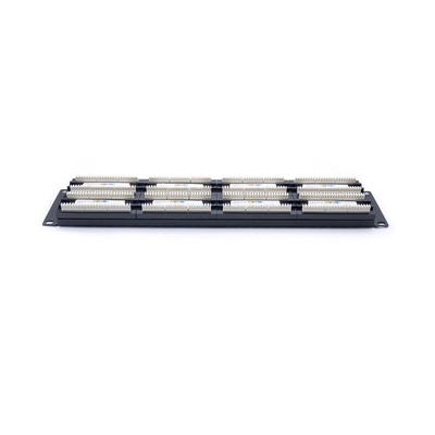 comprare 1U 2U Cable Management Ethernet Patch Panel Krone IDC Termination Black Metal Panel online manufacture