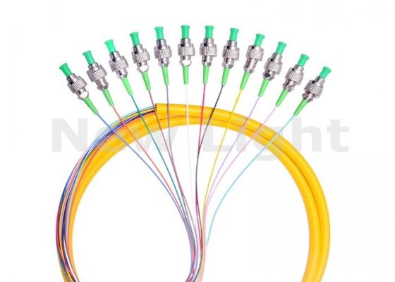 comprare Single Mode FC UPC 12 Core Fanout Fiber Optic Pigtail con diametro di 0,9 mm e bassa perdita di inserimento online manufacture