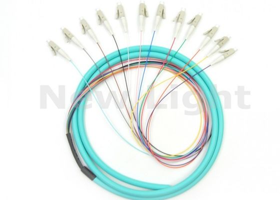 comprare Codino in fibra ottica multimodale LC OM3 a 12 fibre con lunghezza di 1,5 m e colore verde online manufacture