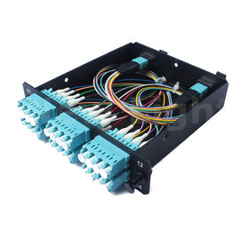 comprare maschio del modulo della cassetta della scatola di distribuzione 1U MPO - materiale dell'alluminio dei centri di LC 24 online manufacture