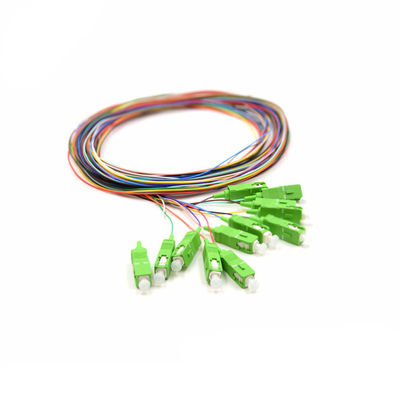 comprare SC/APC Fibra ottica Pigtail con diametro di 0,9 mm e 12 colori Fibra ottica Jumper Cable online manufacture