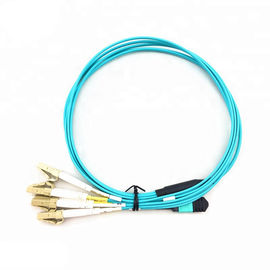 comprare connettore femminile di LC di uscita di toppa di 5M OM4 MPO del centro a fibra ottica del cavo 12 online manufacture