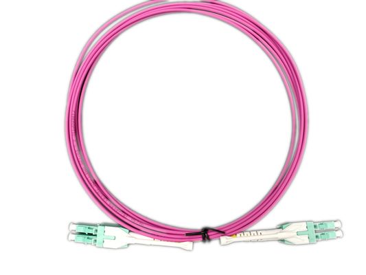 comprare LC Unitboot OM4 Magenta Duplex Fiber Optical Patch Cord con lunghezza personalizzabile online manufacture