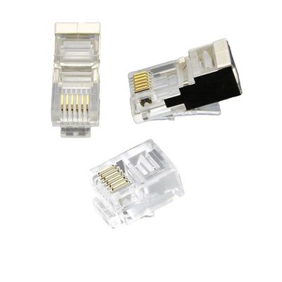 comprare Connettore RJ45 di design trasparente testato da Fluke con larghezza di banda di 250 MHz per reti CAT6 online manufacture