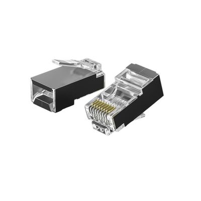 comprare Collettore RJ45 ad alte prestazioni con contatti in oro 50U, passaggio a fluke e design trasparente senza intreccio online manufacture