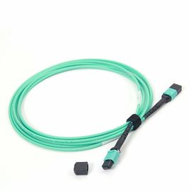 comprare MPO femminile - il cavo di toppa della fibra di MPO OM4 50/125 24 svuota la lunghezza mista di 10ft online manufacture