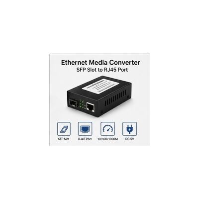 comprare Convertitore multimediale Gigabit SFP con distanza di trasmissione di 20 km per fibra monouso e negoziazione automatica 10/100/1000Mbps online manufacture