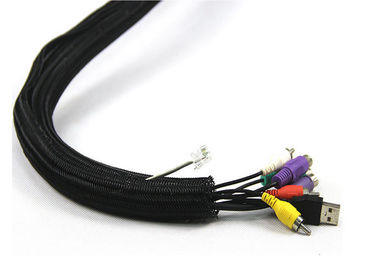 comprare La fibra ottica a prova di fuoco della rete della protezione foggia l'ANIMALE DOMESTICO nero/manica ignifuga di nylon del cavo online manufacture