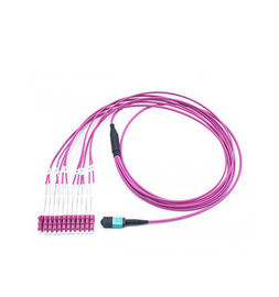 comprare LC MTP/MPO OM4 50/125 materiale misto del cavo a fibre ottiche del centro del magenta 12 LSZH online manufacture