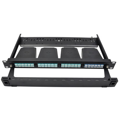comprare 1U Rack Montable Fiber Optic Patch Panel con 96 core LC e SPCC Black Coating per Data Center online manufacture