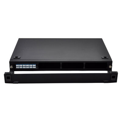 comprare Pannello patch in fibra ottica montabile su rack 1U con 96 core LC e 4 cassette MTP-24 per data center ad alta densità online manufacture
