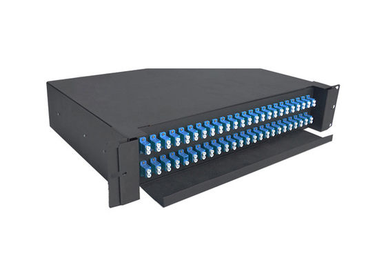 comprare 19 pollici 24 Port Rack Mount Fiber Optic Patch Panel per data center e installazioni pre-terminate online manufacture