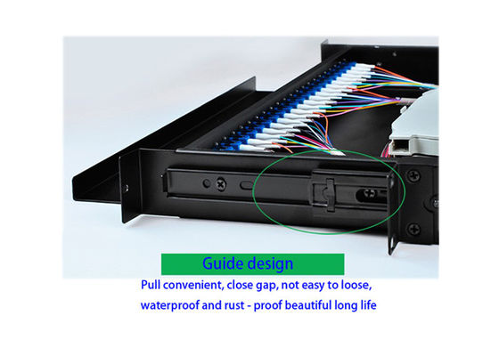 comprare Cornice di distribuzione multimodale in fibra ottica di dimensioni standard con adattatori 24LC / SC e progettazione del montaggio del rack per reti FTTH online manufacture