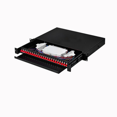 comprare Pannello di permutazione in fibra ottica montabile su rack a 24 porte con cassetto estraibile per data center online manufacture