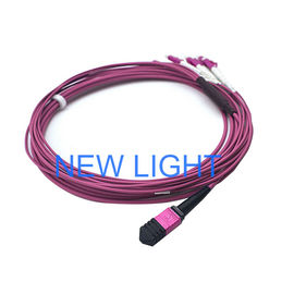 comprare Femmina del cavo del tronco di LSZH MPO 4 al cavo misto della toppa della fibra dello Sc di DX OM3 online manufacture