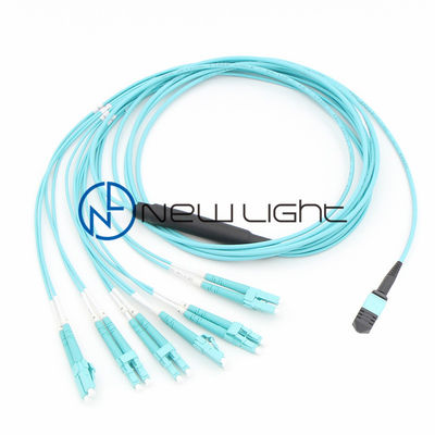 comprare 12 Core Aqua LC Duplex Pre Terminated MPO MTP Fiber Optic Cable con giacca LSZH online manufacture