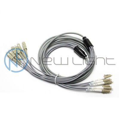 comprare 6C LC Multimode Fiber Optic Patch Cord con guaina esterna LSZH grigia per applicazioni FTTH e LAN online manufacture