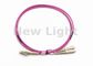 LC UPC al PVC di fibra ottica OM4 50 misti/125 del duplex 2.0mm del cavo di toppa dello Sc UPC