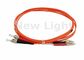Cavo a fibre ottiche arancio 9/125 del duplex di singolo modo di LC FC con il connettore del polacco di UPC