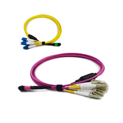 Cavo jumper in fibra MTP/MPO ad alta affidabilità compatibile con QSFP a basso PDL con design compatto