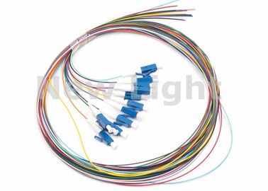 Il colore del cavo a fibre ottiche del singolo modo del centro UPC/di LC il MP 12 ha codificato la treccia a fibra ottica