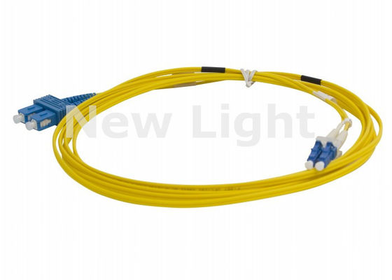 Cavo patch in fibra ottica Duplex LC-SC da 9/125 µm con guaina in PVC da 2,0 mm Connessioni stabili