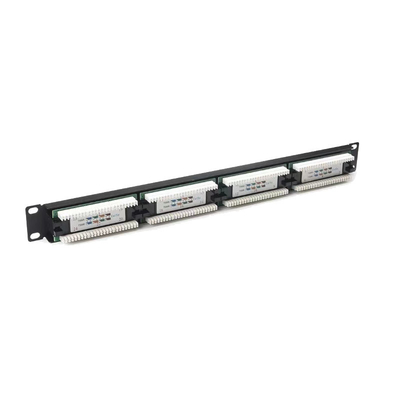 24 Port Cat5e-Cat7 Rack Montabile Ethernet Patch Panel Con Cable Management