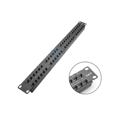 Gestione flessibile dei cavi 1U Network Patch Panel Rack Disegno in metallo montabile