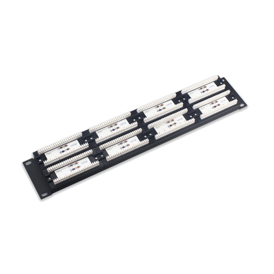 Pannello Ethernet Patch Panel RoHS Certified Shielded Rack Montable Panel con gestione dei cavi