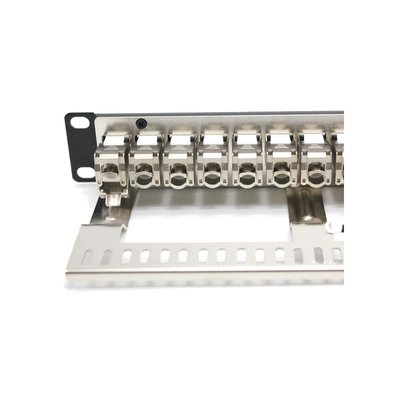 RoHS certificato Black Metal RJ45 Ethernet Patch Panel per l'installazione su rack