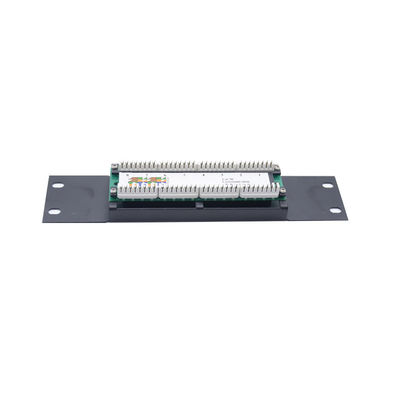 Black Metal Pre Terminated RJ45 Patch Panel con altezza 1U 2U e gestione dei cavi per reti Ethernet