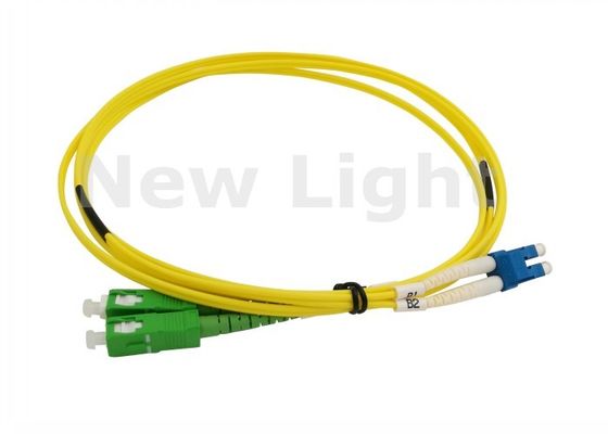 Basso tasso di perdita di inserimento SC-LC cavo di patch in fibra ottica lunghezza 3 metri trasmissione dati CATV