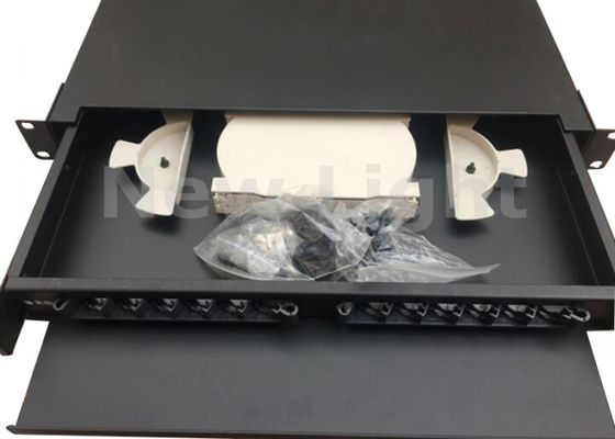 19 pollici tipo 12 Port Pull Fibra ottica Distribuzione Rack Frame Mount Fibra Patch Panel