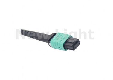Il multi centro di modo OM3 8 del cavo a fibre ottiche verde di MPO 10 metri per QSFP/ricetrasmettitore