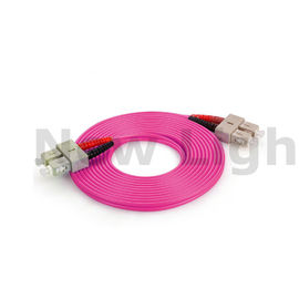 Sc - duplex di fibra ottica del cavo di toppa di multi modo dello Sc stivale OM4 50/125 nero/rosso