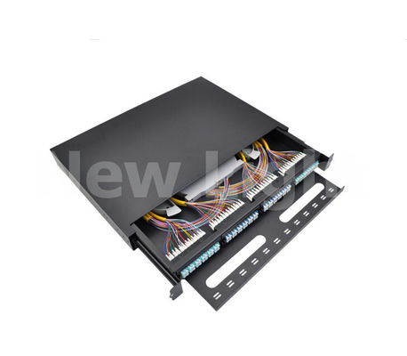 96 Core LC Fibra ottica Patch Panel FTTH Distribution Box Acciaio inossidabile 19 pollici Rack Mount