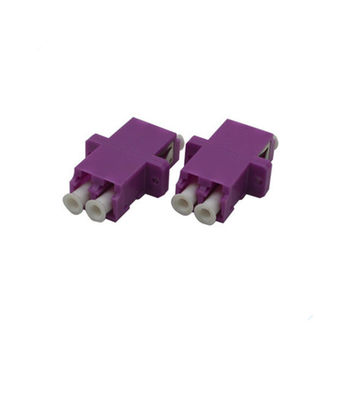 Adattatore in fibra ottica LC Duplex OM4 viola con bassa perdita di inserzione ≤0.20dB e alta durabilità >1000 cicli di accoppiamento
