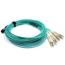 Cavo del materiale MPO MTP LSZH/del PVC, cavo a fibra ottica del cavo di toppa di lunghezza su ordinazione