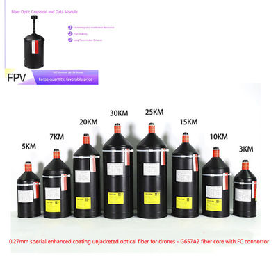 Fibra ottica UAV di grado militare con trasmissione dati ad alta velocità, fibra monomodale e alloggiamento in lega di alluminio per operazioni di difesa